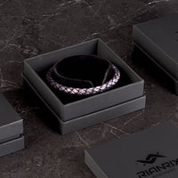 Joe Genuine Leather Bracelet in Antique navy, product picture in giftbox