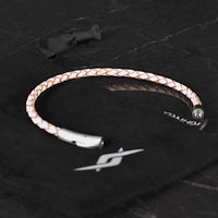 Noah - 4mm bolo genuine leather bracelet in white