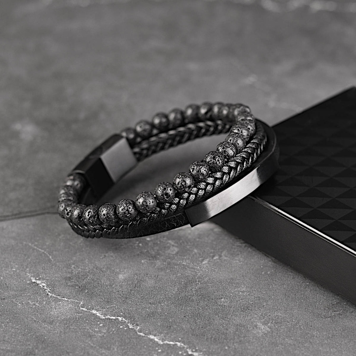 Zane Rocks Zane - Rock the Trend: Lava Stone Leather Bracelet for Him | Rianrix ...